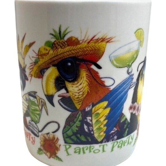 Caribbean Soul Parrot Party Tropical Birds Cocktails Ceramic Coffee Mug 8oz - Picture 14 of 14